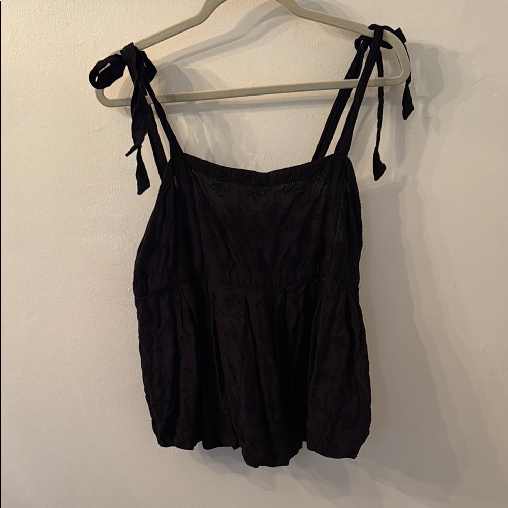 Old Navy Black Tank Top with adjustable  tie straps